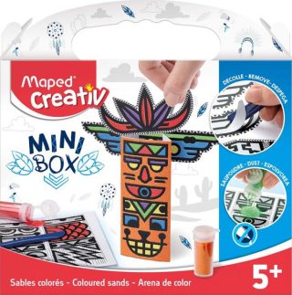 Креативен детски комплект Създай ТОТЕМ и оцвети с пясък - Maped Creativ MINI BOX - 907014