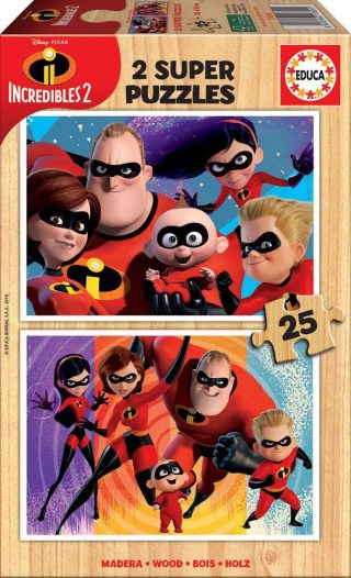 ПЪЗЕЛ EDUCA 2X25 ЧАСТИ THE INCREDIBLES 2