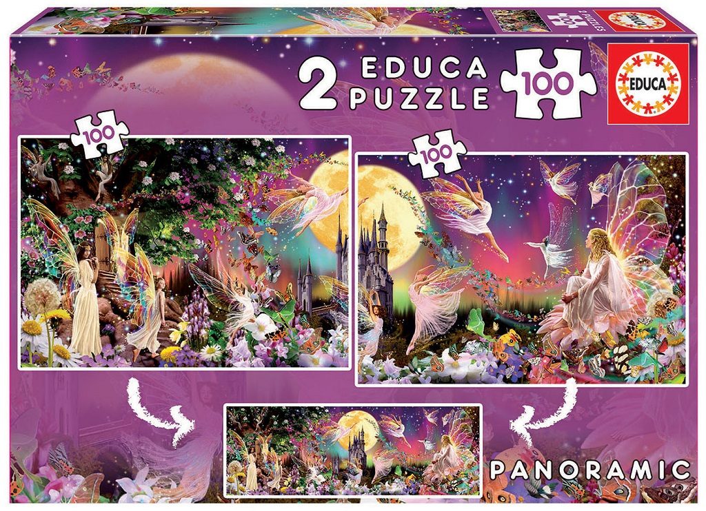 Пъзел Educa 2x100 части FAIRY TRIPTYCH