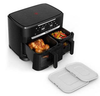 Tefal EY9478E0 XXL Dual Easy Fry уред за здравословно готвене, черен