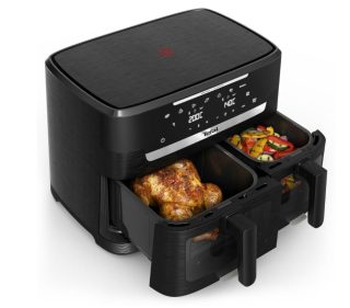Tefal EY9478E0 XXL Dual Easy Fry уред за здравословно готвене, черен