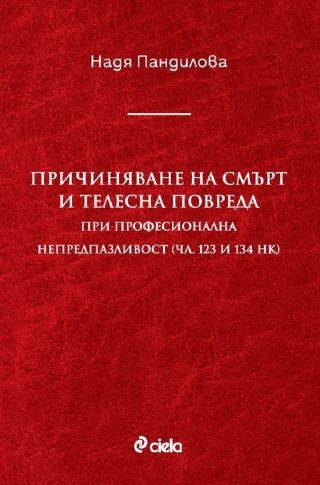 Причиняване на смърт и телесна повреда при професионална непредпазливост (чл. 123 и 134 НК)