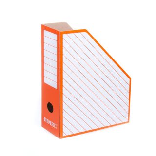 Вертикален бокс Картон ДИНЕЛ - 8.5см. ОРАНЖ