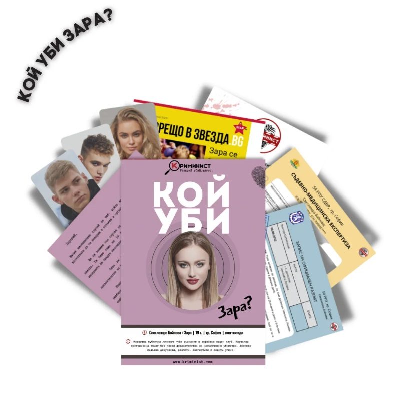 Настолна игра - Криминист Случай „ЗАРА“
