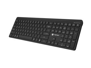 Natec Wireless Keyboard Tang US, BT+2.4GHz, Silent, Slim, Black