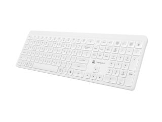 Natec Wireless Keyboard Tang US, BT+2.4GHz, Silent, Slim, White