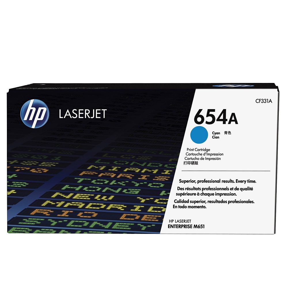HP 654A Cyan Original LaserJet Toner касета
