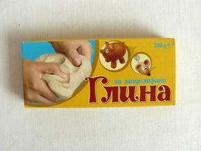 Глина ЕСТРЕЛА 400гр. БЯЛА !!!