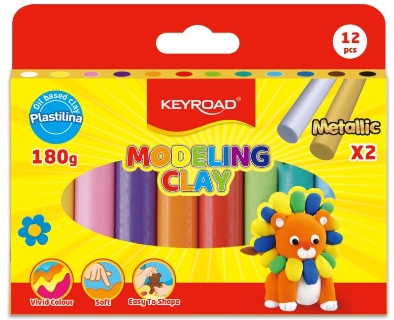 Пластилин КЕЙРОУД KR972233 12 цвята 180грама
