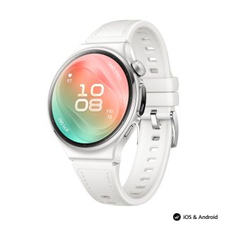 Huawei Watch 6, Leib-L19L, Бял, 42.3 мм, 1.38-инчов LTPO OLED цветен екран, 2.4 GHz, BT5.0 и BR+BLE, 64 GB; RAM 2GB, 4G LTE FDD, IP68, IP69, 5ATM, водоустойчив за гмуркане до 40 метра, NFC, батерия 3 дни, 540 mAh + Huawei FreeBuds 7i Conch-T010 Бял
