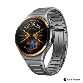 Huawei Watch 6 Pro, Niz-L29D, Space Edition, 46.4 mm, 1.5-инчов LTPO OLED цветен екран, 2.4 GHz, BT5.0 и BR+BLE, 64GB; RAM 2GB, 4G LTE FDD, NFC, IP68, IP69, 5ATM, водоустойчивост за гмуркане до 40 метра, 4.5 дни + Huawei FreeBuds 7i Conch-T010 White