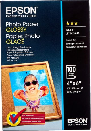Epson Photo Paper Glossy - 10x15cm - 100 листа