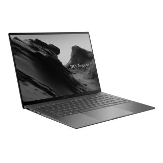 Лаптоп Asus Zenbook UX5406SA-PZ628XNA, Intel Ultra 7 256V 16GB 2.2 GHz (12MB Cache, до 4.8 GHz), 14.0 OLED WQXGA+ 2880x1800 16:10 Bend+400nits AG DCI-P3:100, Touch, 120 Hz, LPDDR5X 16GB (вградена), 512GB SSD G4, Windows 11 Pro, Сив, US, без адаптер