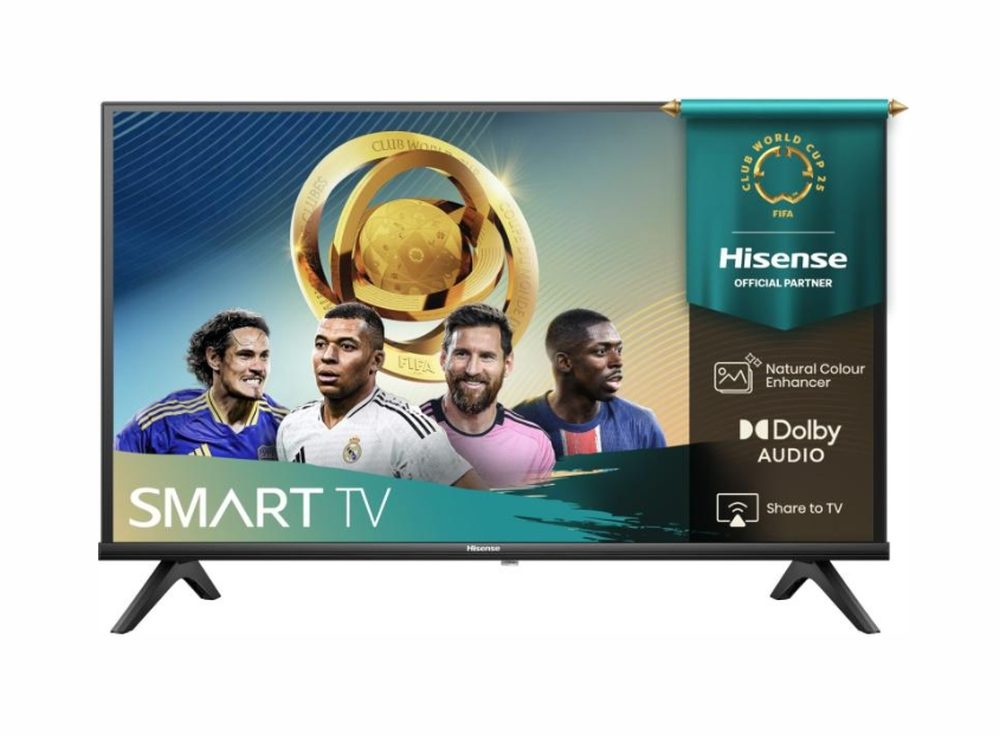 Hisense 32" A4Q Smart TV, HD 1366x768, DLED, HLG, DTS Virtual X, VIDAA U7, черен