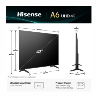Hisense 43" A6Q 4K Ultra HD Smart TV