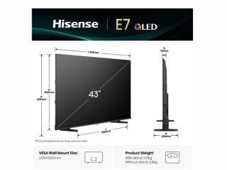 Hisense 43" E7Q 4K Ultra HD QLED Smart TV