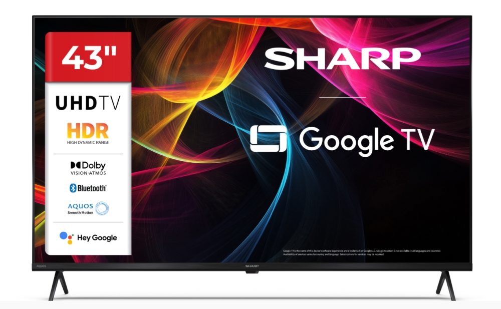 Sharp 43HL4265E 43" Google TV 4K Ultra HD Frameless Smart TV