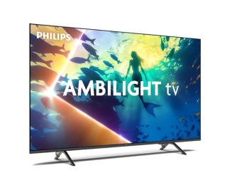 Philips 50PUS8010/12, 50" 4K UHD LED телевизор, 3840x2160p, 60Hz, DVB-T/T2/T2-HD/C/S/S2, Ambilight 3, Pixel Precise UHD, HDR+, Titan OS, Dolby Atmos & DTS:X, 3xHDMI, 2xUSB, VRR, 802.11ac, BT 5.2, 20W RMS, Черен