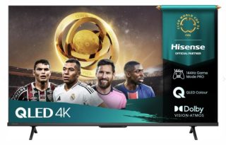 Hisense 43" E7Q Pro 4K Ultra HD QLED Smart TV, 144Hz, HDR10+ Adaptive, Dolby Vision, DTS Virtual X, Черен