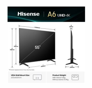 Hisense 55" A6Q 4K Ultra HD Smart TV
