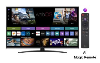 LG 50NANO81A3A, 50" 4K HDR Smart Nano Cell телевизор, 3840x2160, DVB-T2/C/S2, AI Alpha 7, HDR 10 PRO, webOS 25, ThinQ AI, VRR, ALLM, HGiG, WiFi, Clear Voice, AI Upscaling, Bluetooth, Hdmi e-ARC, CI, LAN, AirPlay2, Chromecast, 2 Pole stand, Черен