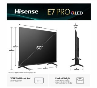 Hisense 50" E7Q Pro 4K Ultra HD QLED Smart TV