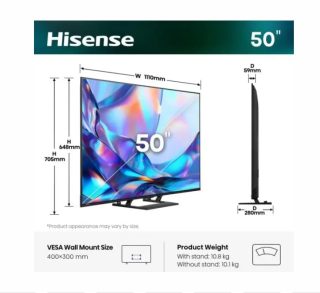 Hisense 50" A7S 4K Ultra HD QLED Smart TV