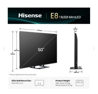 Hisense 50" E8Q 4K Ultra HD ULED Quantum Dot Smart TV