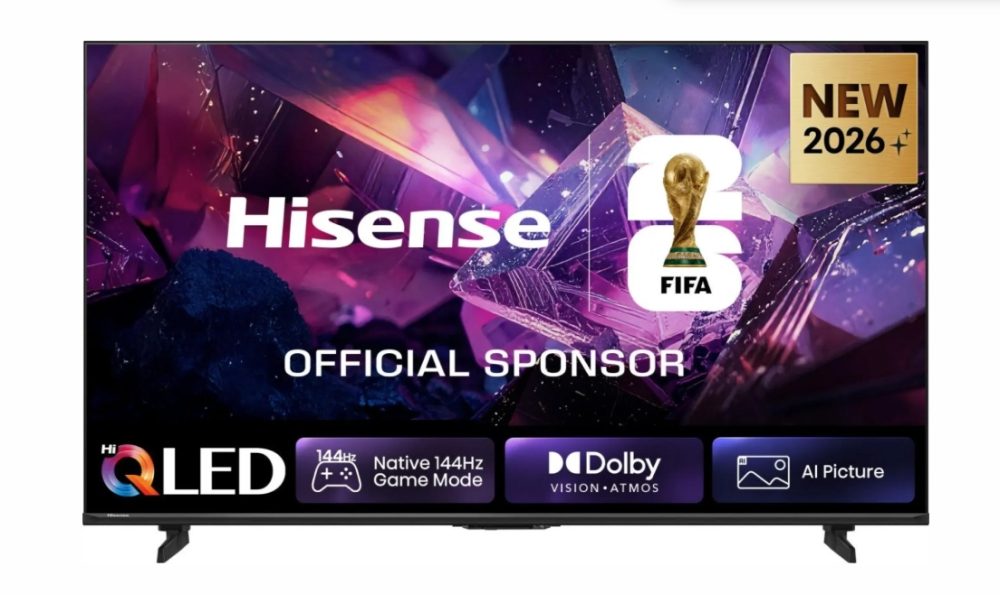 Hisense 55" E7S Pro, 4K Ultra HD 3840x2160, QLED, Quantum Dot, 144Hz, HDR 10+ adaptive, HLG, Dolby Vision, DTS Virtual X, Smart TV, WiFi 5GHz, WiFi Direct, BT, Anyview Cast, 3xHDMI, 2xUSB, LAN, CI+, DVB-T2/C/S2, Black