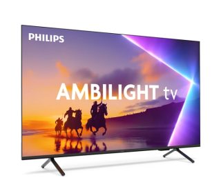 Philips 65PUS8510/12, 65" 4K Ultra HD QLED, 3840x2160p, DVB-T/T2/T2-HD/C/S/S2, 60Hz, Ambilight 3, Pixel Precise UHD, 90% DCI, HDR+, Titan OS, Dolby Atmos, Dolby Digital, VRR, 3*HDMI, 2*USB, 802.11ac, 20W RMS, Черен