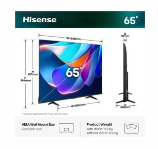 Hisense 65" A6S 4K Ultra HD Smart TV