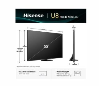 Hisense 55" U8Q 4K Ultra HD Mini LED Pro Smart TV