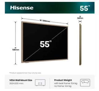 Hisense CanvasTV 55S7S 55" QLED 4K Ultra HD Smart TV