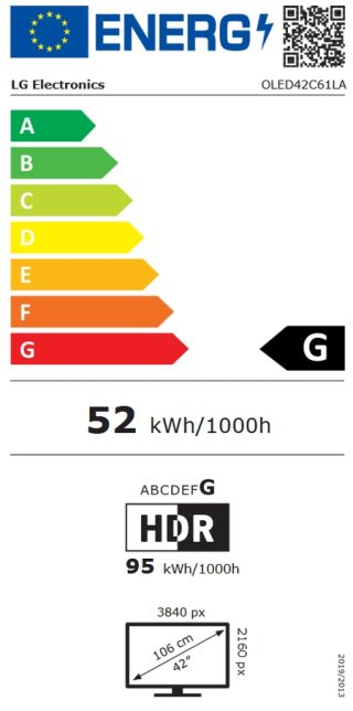 LG OLED42C61LA 42" OLED evo 4K Smart TV