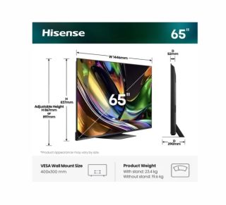 Hisense 65" UR8S 4K Ultra HD RGB Mini LED Smart TV