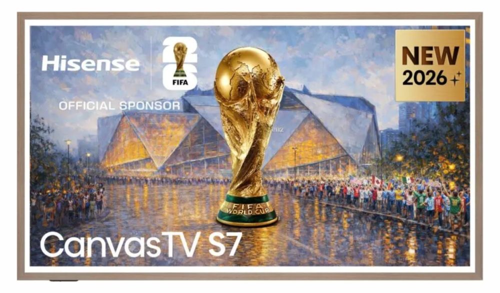 Hisense CanvasTV 65" QLED 4K Ultra HD Smart TV, 144Hz, черен