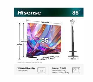 Hisense 85" E7S 4K Ultra HD QLED Smart TV