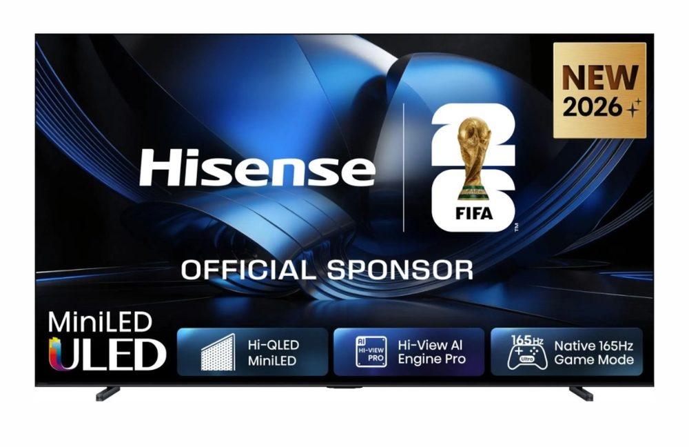 Hisense 100U7SE 100" ULED Smart телевизор, FALD, 165Hz, 5000:1, Quantum Dot, Dolby Vision IQ, Vidaa, ADS, Черен
