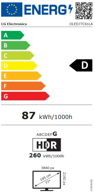 LG OLED77C61LA 77" OLED evo 4K Smart TV