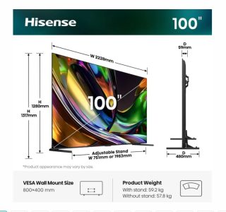 Hisense 100" UR8S 4K Ultra HD Smart TV