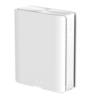 Asus Mesh WiFi система, ZenWiFi BQ16 1PK, BE25000, Quad-Band, до 380m2, Quad-Core 2.6GHz CPU, 256MB/2GB Flash/RAM, 10G двоен порт, Smart Home Master SSIDs, AiProtection Pro, Adaptive QoS, VPN сървър/клиент, IPTV, OFDMA, Beamforming, AiMesh, 4G&5G, Бял