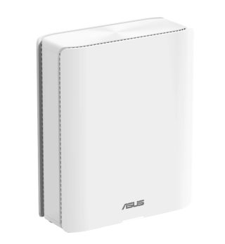 Asus Mesh WiFi система, ZenWiFi BQ16 1PK, BE25000, Quad-Band, до 380m2, Quad-Core 2.6GHz CPU, 256MB/2GB Flash/RAM, 10G двоен порт, Smart Home Master SSIDs, AiProtection Pro, Adaptive QoS, VPN сървър/клиент, IPTV, OFDMA, Beamforming, AiMesh, 4G&5G, Бял