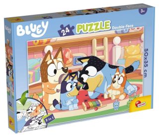 Двулицев пъзел за оцветяване Lisciani - Bluey - Време за игра - 24 части