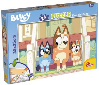 Двулицев пъзел за оцветяване Lisciani - Bluey - Семейството на Блуи - 24 части