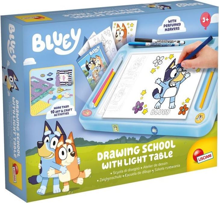 Творчески комплект Lisciani - Bluey - Училище по рисуване + LED дъска