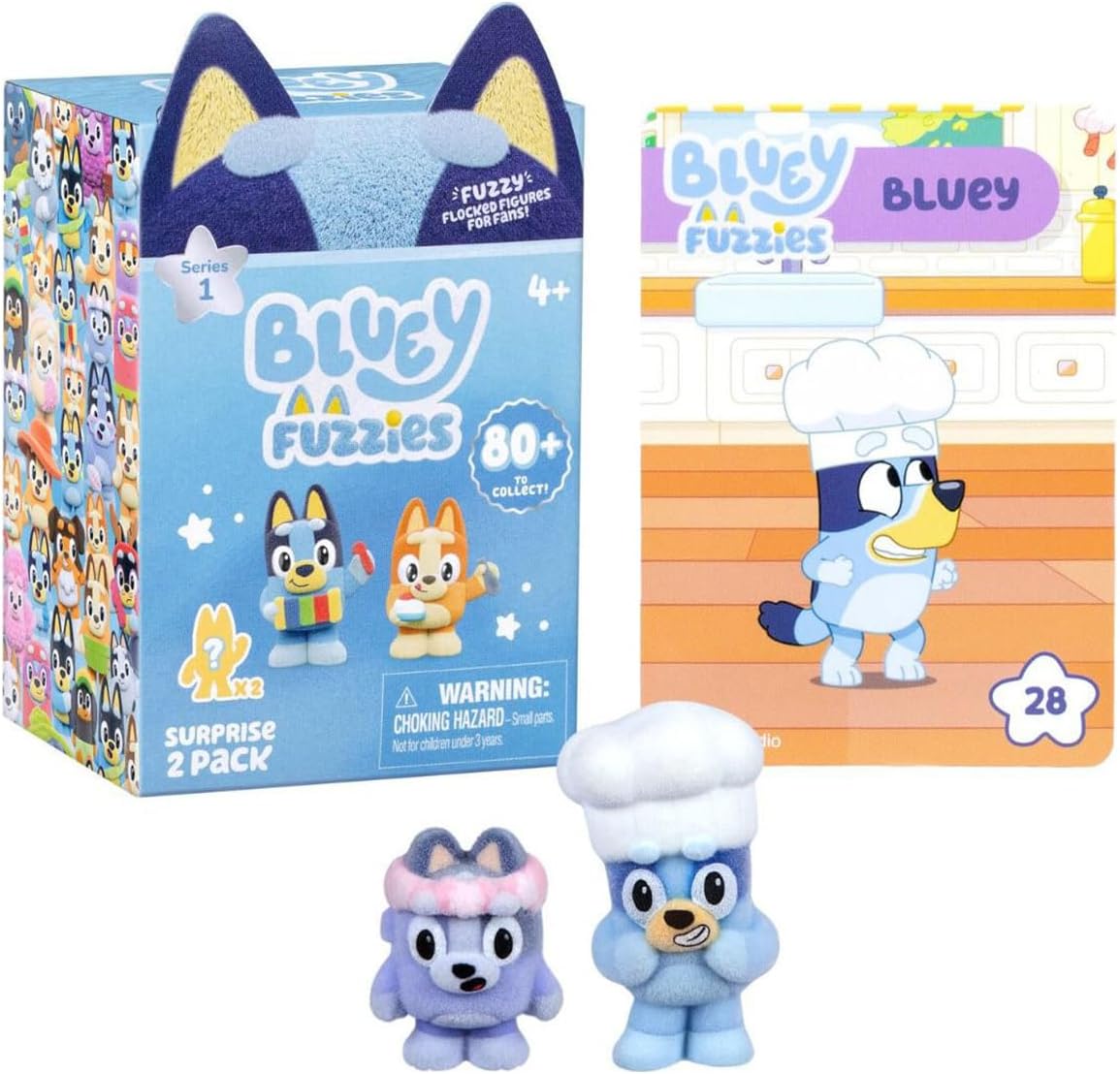 BLUEY Fuzzies фигура - 2 бр.1 бр.карта