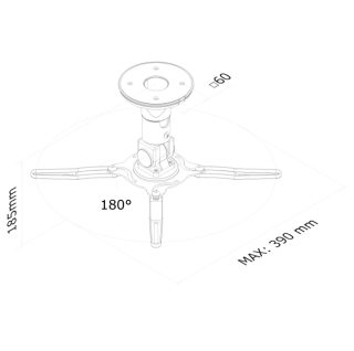 Neomounts Projector Ceiling Mount (височина: 19 cm)