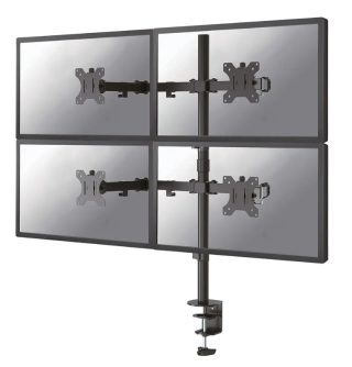 Neomounts Flat Screen Desk Mount (clamp/grommet) за 4 екрана