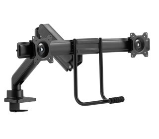 Neomounts Screen Desk Mount 2 screens (topfix clamp & grommet) for 2 Monitor Screens, Black