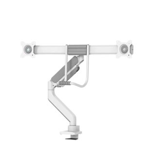 Neomounts Screen Desk Mount 2 screens (topfix clamp & grommet) for 2 Monitor Screens, White